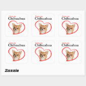 Love My Chihuahua Stickers スクエアシール (シート)