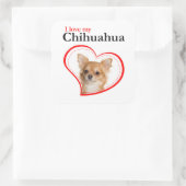 Love My Chihuahua Stickers スクエアシール (バッグ)