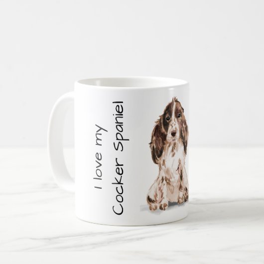 Love My Cocker Spaniel コーヒーマグカップ (正面左)