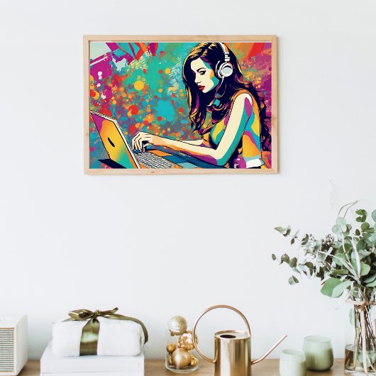 Love My Computer ポップ・アートの Art Poster ポスター