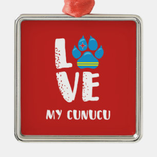 LOVE MY CUNUCU (白い文字) -オーナメント メタルオーナメント