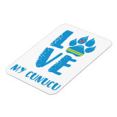 LOVE MY CUNUCU （青い文字） – マグネット (左側)