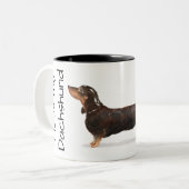 Love My Dachshund Mug ツートーンマグカップ (正面左)
