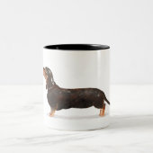 Love My Dachshund Mug ツートーンマグカップ (中央)