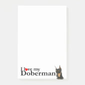 Love My Doberman Post-It Notes ポストイット (正面)