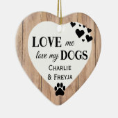 Love my Dogs 素朴 セラミックオーナメント (右)