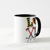 Love My Firefighter – Helmet & Crossed Axes with L マグカップ (正面右)