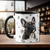 Love My French Bulldog Pawprint Pattern マグカップ