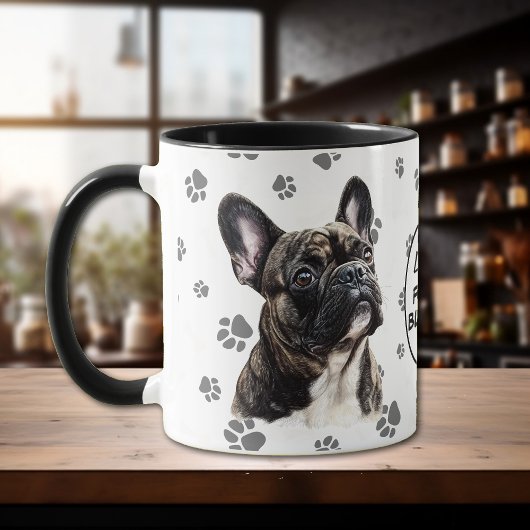 Love My French Bulldog Pawprint Pattern マグカップ