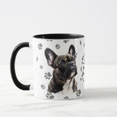 Love My French Bulldog Pawprint Pattern マグカップ (左)