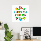 Love My Frog Poster ポスター (ホームオフィス)
