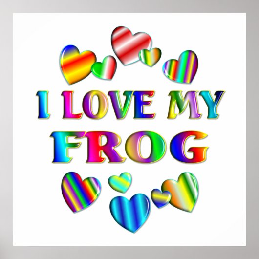 Love My Frog Poster ポスター (正面)