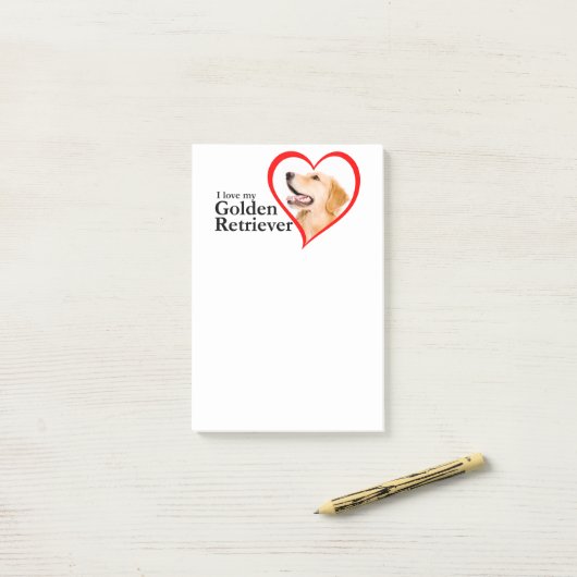 Love My Golden Post-It Notes ポストイット (デスク上)