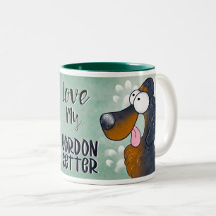 Love My Gordon Setter Cartoon 11oz ツートーンマグカップ