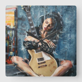 Love My Guitar スクエア壁時計