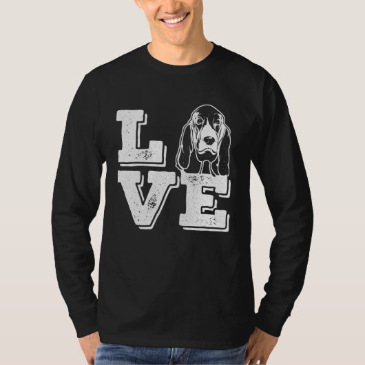 Love my Hound I Love BloodHounds Mom and Dad Tシャツ (正面)