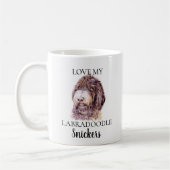 Love My Labradoodle Dog  コーヒーマグカップ (左)