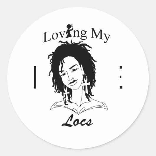 Love My Locs ラウンドシール (正面)
