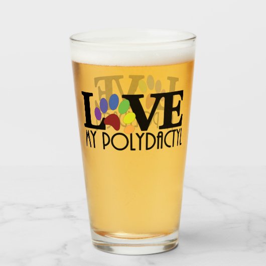 LOVE My Polydactyl タンブラーグラス (ドリンク正面)