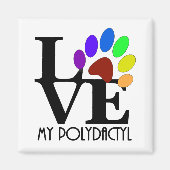 LOVE My Polydactyl マグネット (正面)