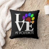LOVE My Polydactyl (白い文字) クッション (ブランケット)
