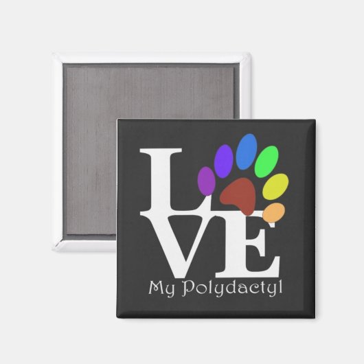 LOVE My Polydactyl Magnet マグネット (正面/裏面)