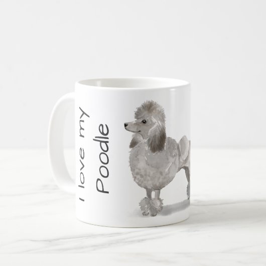 Love My Poodle コーヒーマグカップ (正面左)