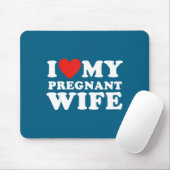 Love My Pregnant Wife, Funny Pregnancy Announcemme マウスパッド (マウス)