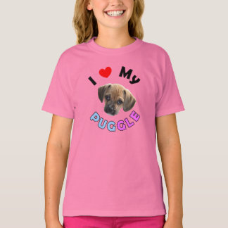 Love My Puggle Kids Shirt Tシャツ