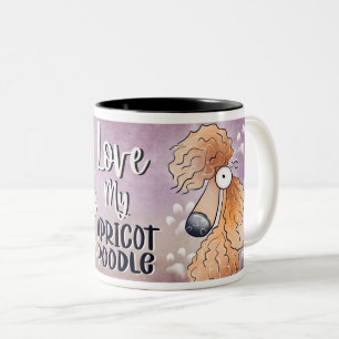 Love My Red Poodle Cartoon 11oz ツートーンマグカップ