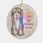 Love My Sheepdog セラミックオーナメント (左)