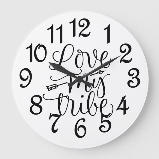 Love My Tribe ラージ壁時計 (正面)