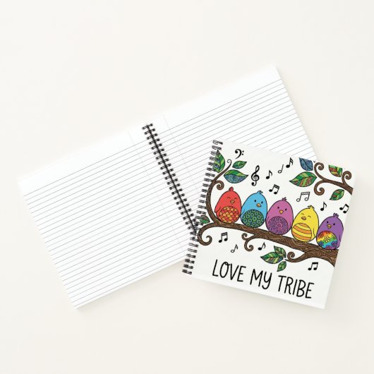 Love My Tribe Personalized Spiral Notebook ノートブック (内部)