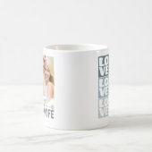Love My Wifeハート写真 コーヒーマグカップ (中央)