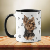 Love My Yorkie Terrier Dog Pawprint マグカップ