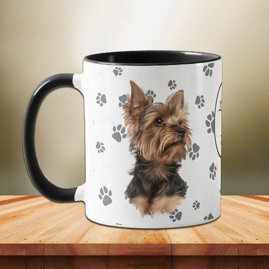 Love My Yorkie Terrier Dog Pawprint マグカップ
