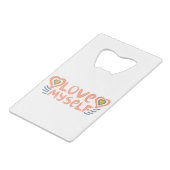 Love myself クレジットカード栓抜き (正面アングル)