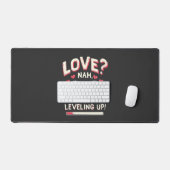 Love Nah I'm Leveling up Gaming Valentine Day デスクマット (キーボード&マウス)