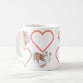 Love Nana Amazona Pinkハート写真コラージュ コーヒーマグカップ (正面左)