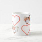 Love Nana Amazona Pinkハート写真コラージュ コーヒーマグカップ (中央)