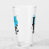 LOVE Nanakuliハワイブルーハイビスカス タンブラーグラス (左)