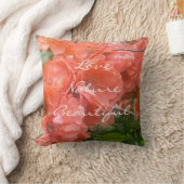 Love Nature Beautiful Quote Orange Flower  クッション (ブランケット)