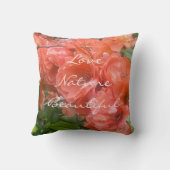 Love Nature Beautiful Quote Orange Flower  クッション (裏面)