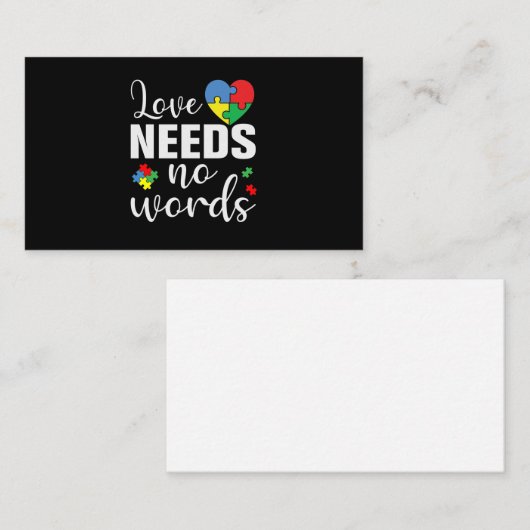 Love Needs No Words Autism 名刺 (正面/裏面)