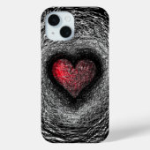 Love Nest Heart Scratch iPhone Case Case-Mate iPhoneケース (裏面)