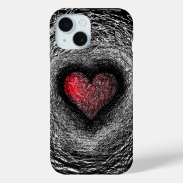 Love Nest Heart Scratch iPhone Case iPhone 15ケース