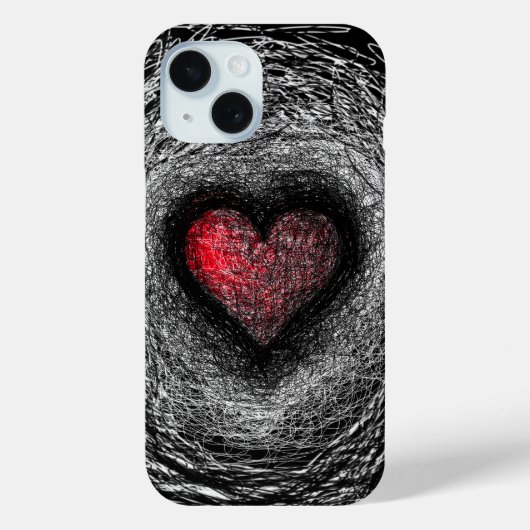 Love Nest Heart Scratch iPhone Case Case-Mate iPhoneケース (裏面)