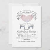 Love Neutral Gender Coule's Baby Shower 招待状 (正面)