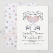 Love Neutral Gender Coule's Baby Shower 招待状 (正面/裏面)