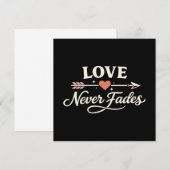 Love Never Fades Right Pointing Matching Couple 招待状 (正面/裏面)